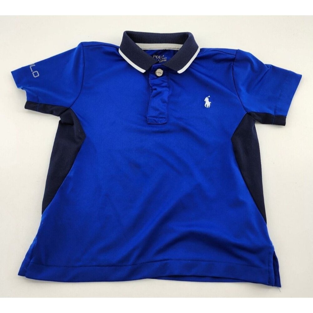 Polo Ralph Lauren Blue Baby Performance Polo Shirt Toddler Size 2T White Pony